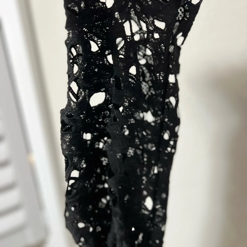 Ina black net dress